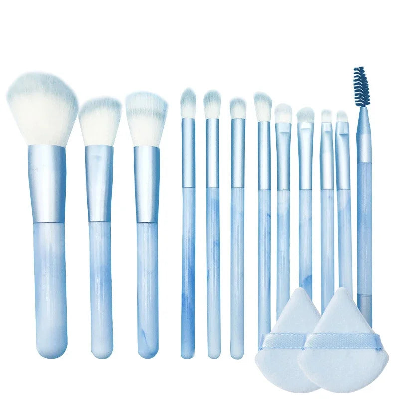 12pcs Professional Makeup Brush Set Premium Synthetic Foundation Concealer Powder Eyeshadow Blush Brushes Hygienic Beauty Tools Halalzen