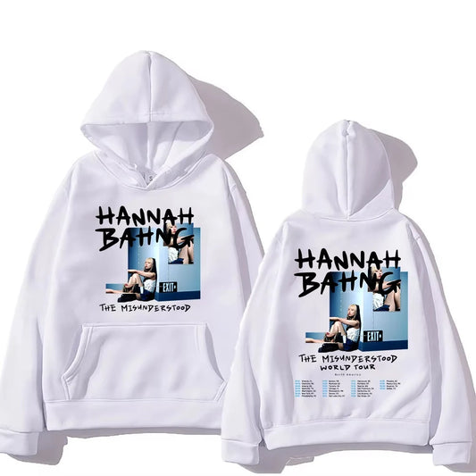 Hannah Bahng Hoodie Hannah Bahng The Misunderstood Tour 2025 Sweatshirts Fashion Y2K Clothing Unisex High Street Pullover Hoody