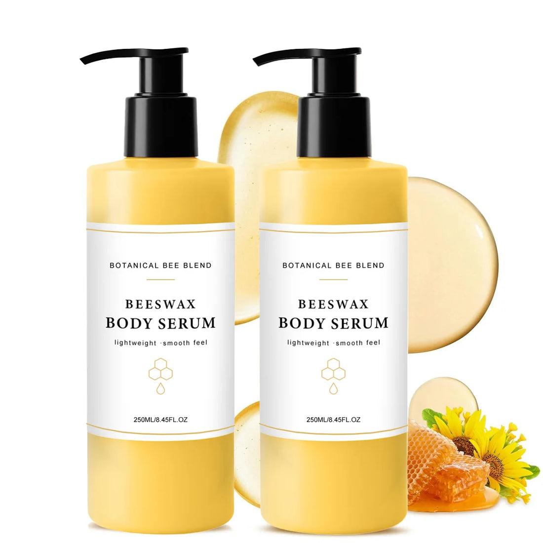250ml BeesWax Body Serum Body Oil Moisturizer Lightweight Wet Skin Formula for Soft, Radiant Skin Natural Antioxidant-Rich Serum