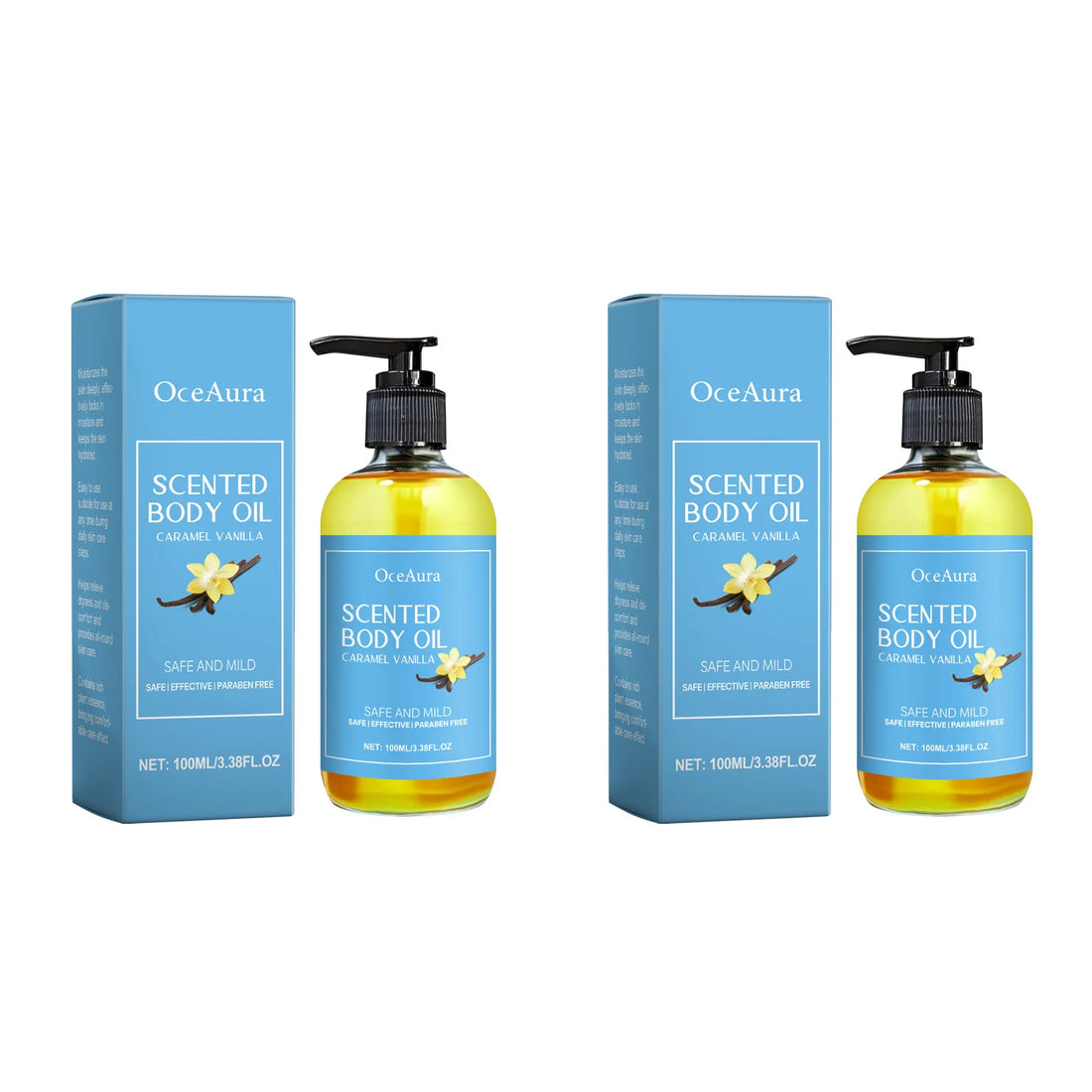 Caramel Vanilla Body Massage Oil Moisturizing Nourishing Smoothing Skin Care Relieve Stress Muscle Relaxing Body SPA Oils