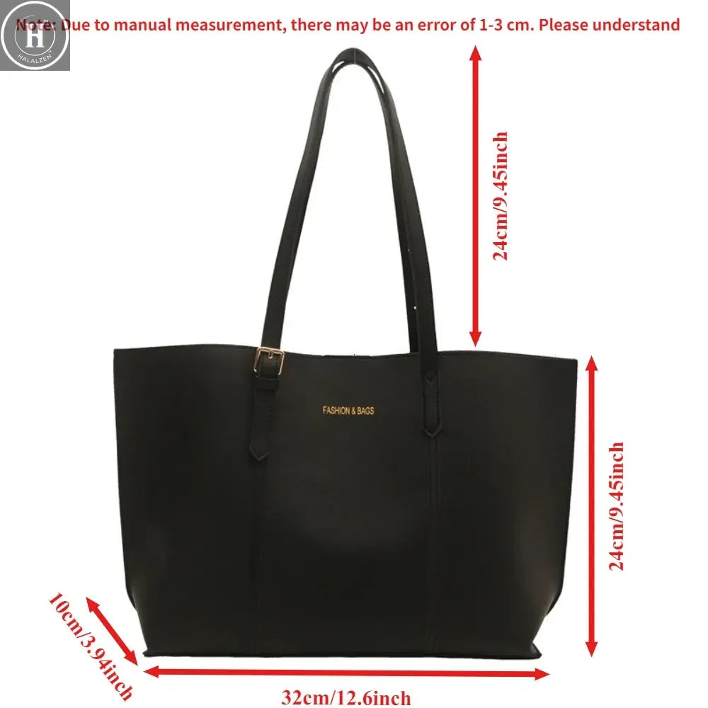 Women's Bag Large Capacity Soft Leather Tote Bags Casual Versatile Single Shoulder Handbag Mommy Handbags 2025 Autumn and Winter HALALZEN