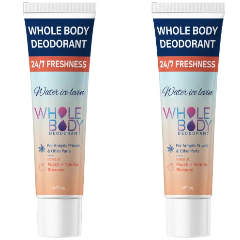 24/7 Freshness Whole Body Deodorant for Armpits & Private Parts with Hyaluronic Acid & Peach Vanilla Scent.