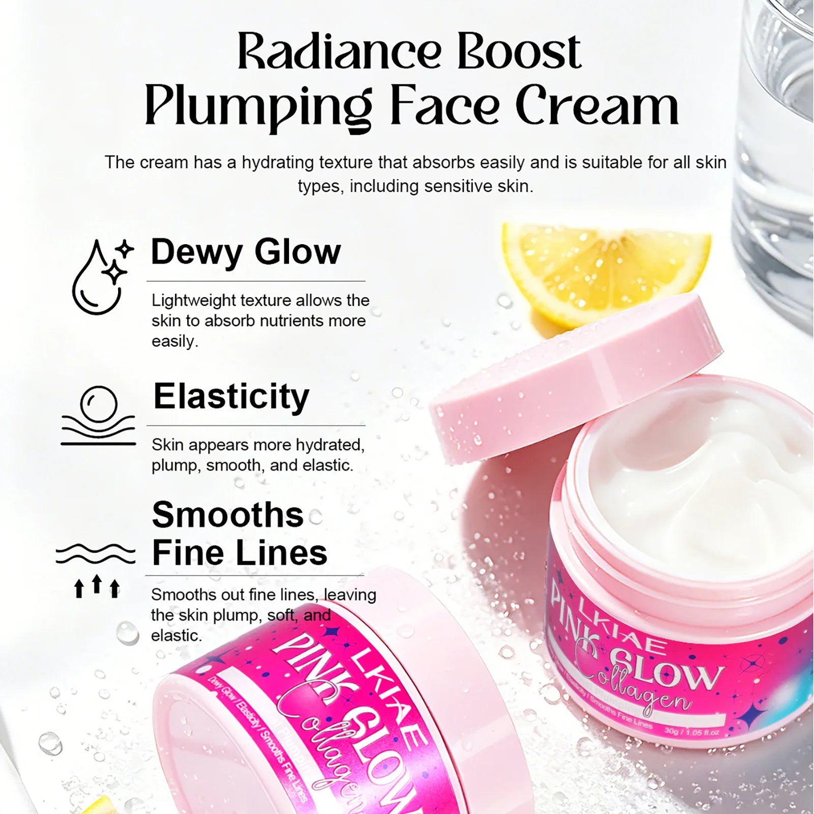 LKIAE Pink Glow Skin Care Set For Women, Anti Black Spots, Brightening, Nourishing, Moisturizing, Improve Rough Skin Beauty Kit