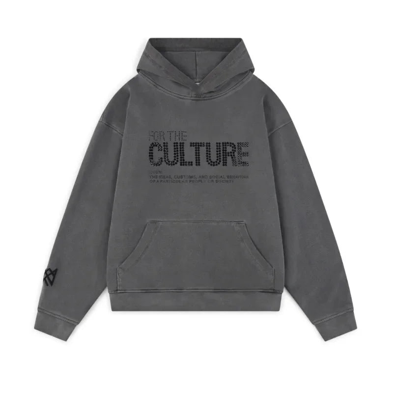 Retro Letter Printed Hoodies Men American Street Personality Y2K Pullovers Women Autumn Winter Trendy Thickened Clothing