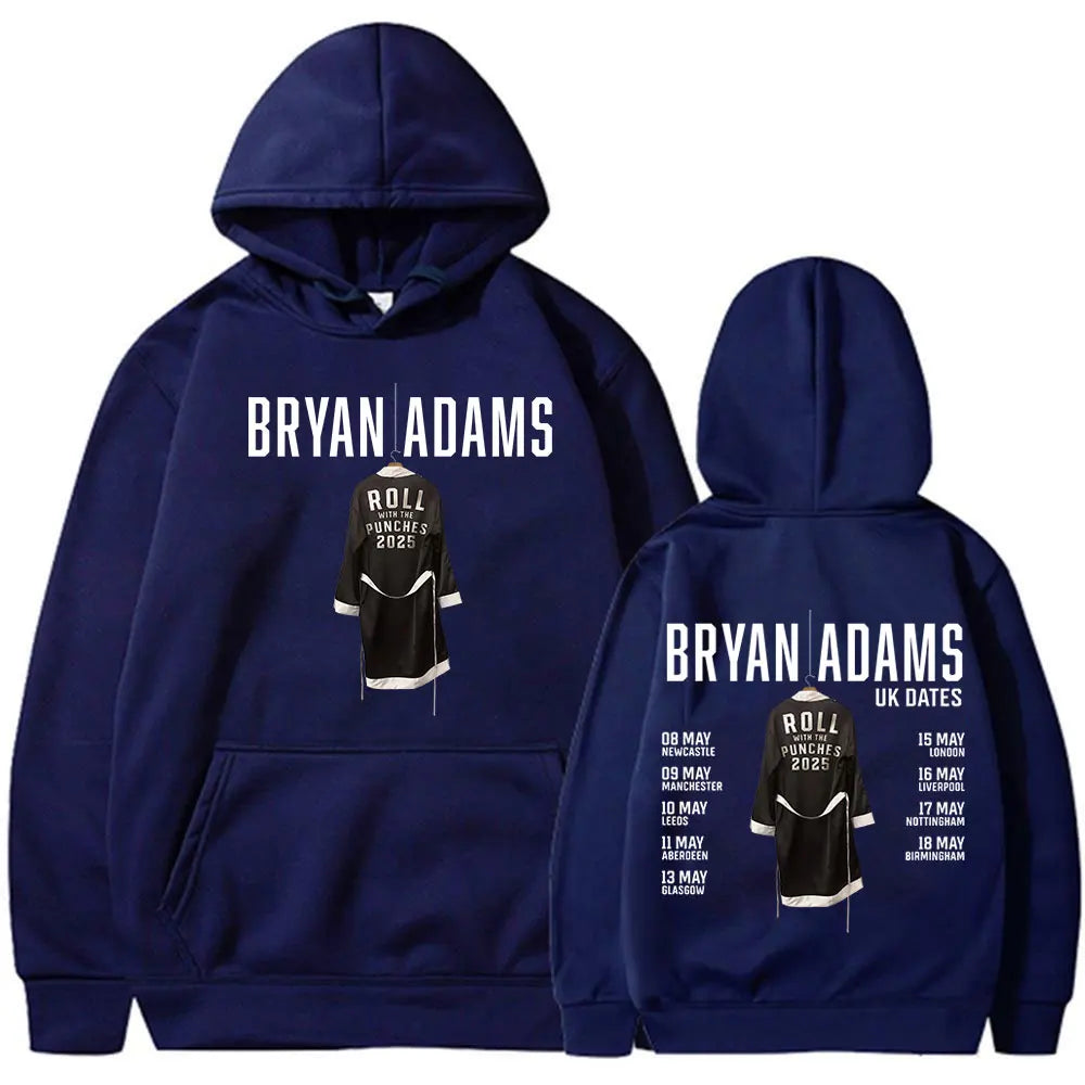 BRYAN ADAMS ROLL WITH THE PUNCHES TOUR 2025 Hoodies Men's Women Clothing Fashion Hip Hop Sweatshirts Oversized Pullovers Hoodie