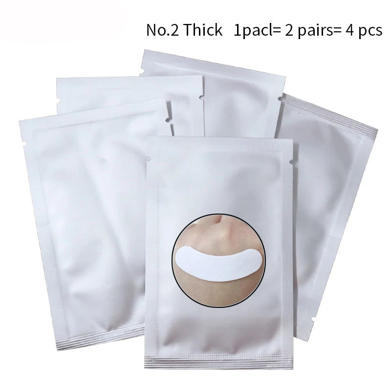 25/50/100/200/500 No.2 Thick Silicone Eyelash Pad Patch Under Eye Pad For Eyelash Extension Silicone Pad Eyelash Extension Tool