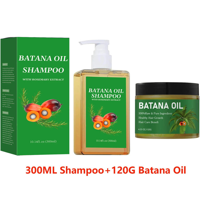 Batana Oil Shampoo & Conditioner Set Hair Strengthens Anti Loss Restore Damaged Cleansing Dandruff Control Hair Growth Shampoo Halalzen