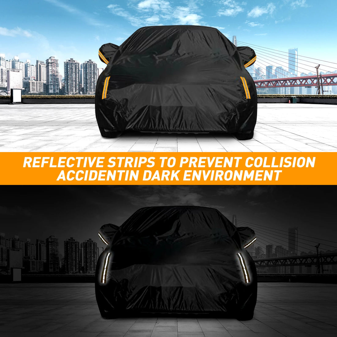 Universal SUV Car Cover Outdoor Protection Waterproof Dustproof UV Suitable for Sedan Dust Cover Black Car Shell Cover SUV Cover