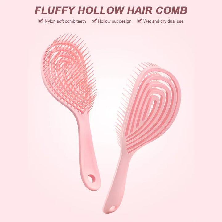 Scalp Massage Combs Hollow Out Hair Brush Hair Styling Detangler Fast Blow Drying Detangling Tool Wet Dry Curly Hair
