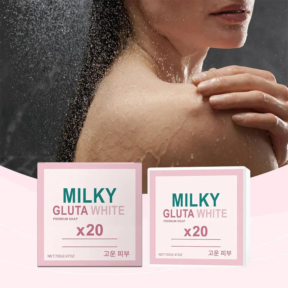 Gentle Milk Bath Soap - Deep Cleansing Exfoliating Oil Control Smoothing Fresh Brightening Reduce Dark Spots Whiten Skincare