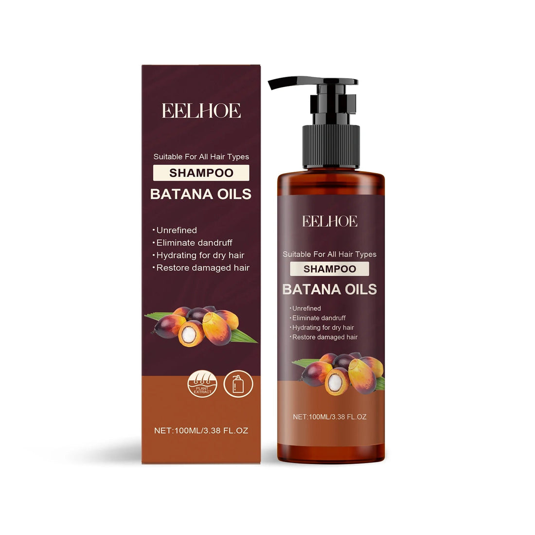 Eelhoe Batana Oil Hair Care Series Oil Control Moisturizing Smoothing Deep Cleaning Pure Plant Treatment Hair Growth Shampoo Set Halalzen