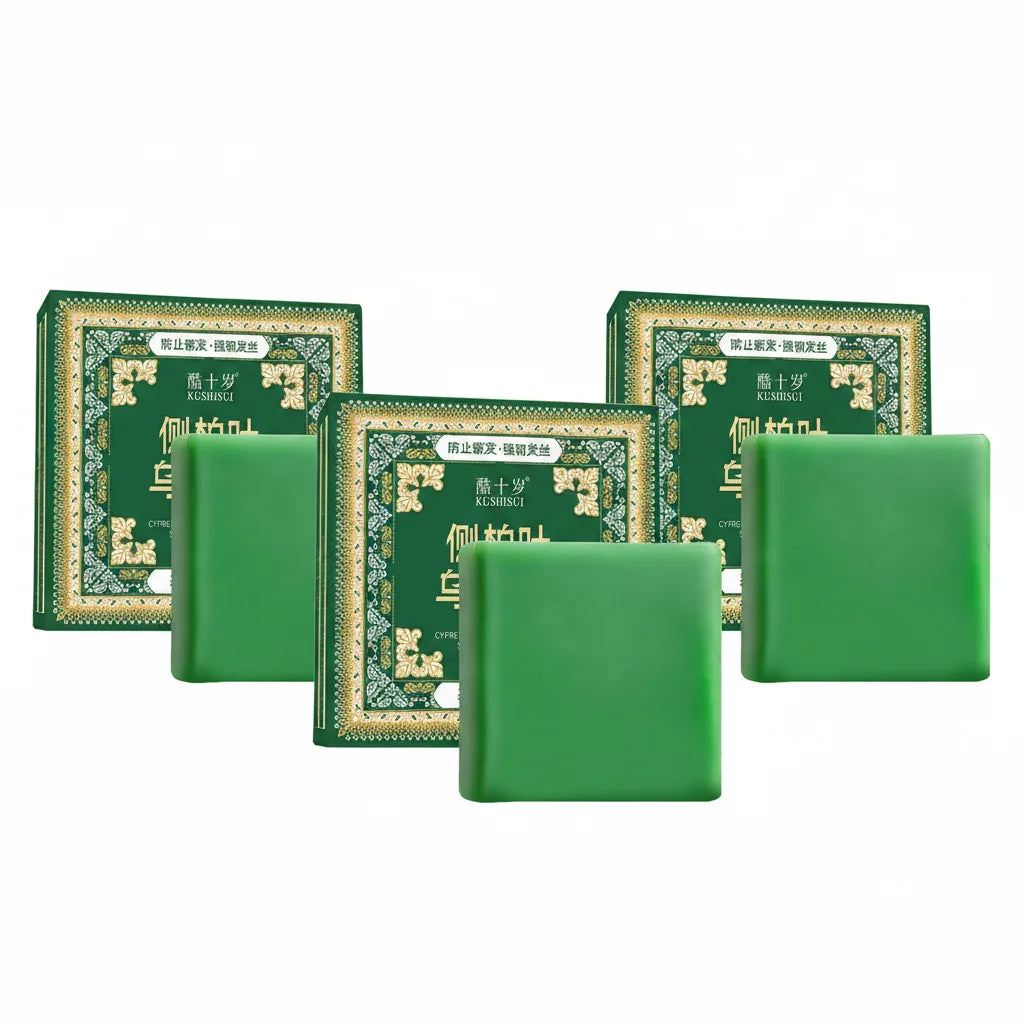1/3/4Pcs Natural Herbal Shampoo Soap Usman Grass Handmade Soap Hair Nourishing, Oil Control, Strengthen Hair Root Solid Shampoo