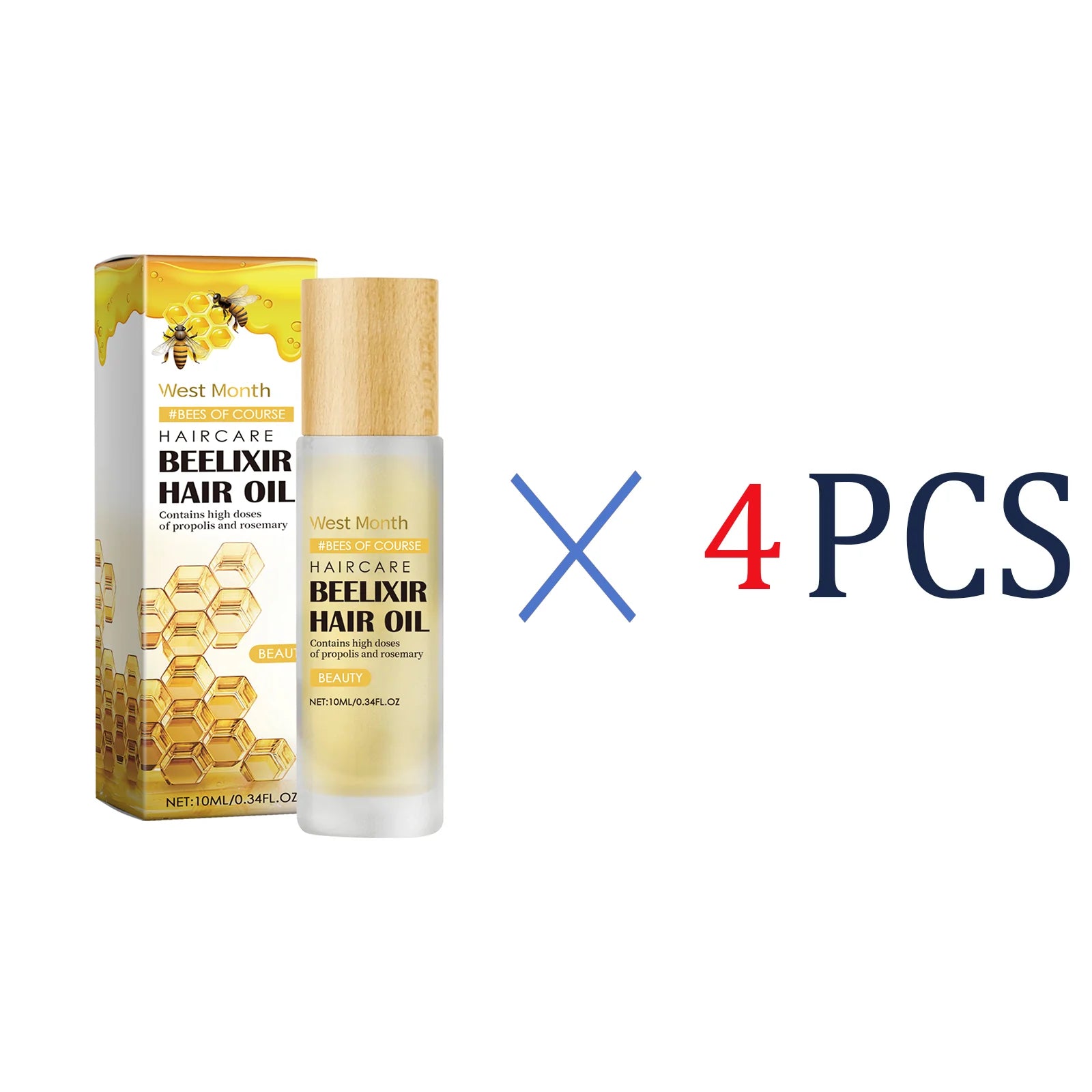 Honey Hair Oil Repair Dry Scalp Damaged Fragile Hair Helps Prevent Hair Loss Breakage Mild Formula Protects Health Hair 10ml