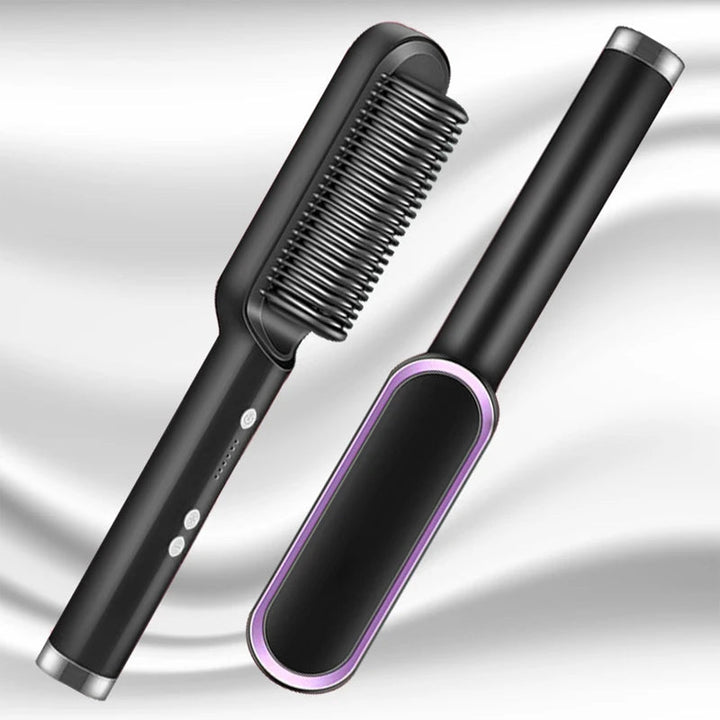Electric Hair Straightener Brush Professional Fashion Fast Heating Ceramic Hair Straightener Halalzen