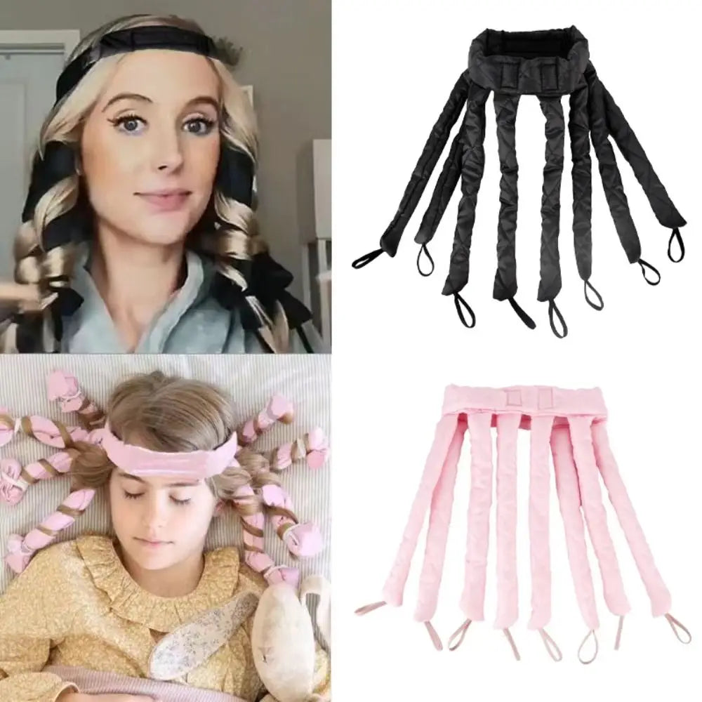 Removable Flexible Heatless Hair Curlers DIY Sleeping Overnight Hair Rollers Hair Styling Tools Soft Curling Headband Girls Halalzen