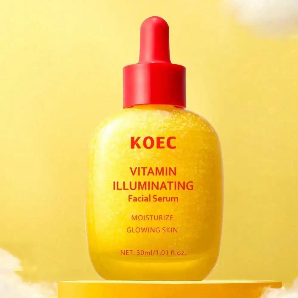 Vitamin C Facial Serum Infused with Niacinamide, Ceramides & Hyaluronic Acid, Gentle Hydrating Daily Facial Essence, Supports Comfortable Balanced Skin Texture, Daily Skincare for Women, 1.01 fl oz