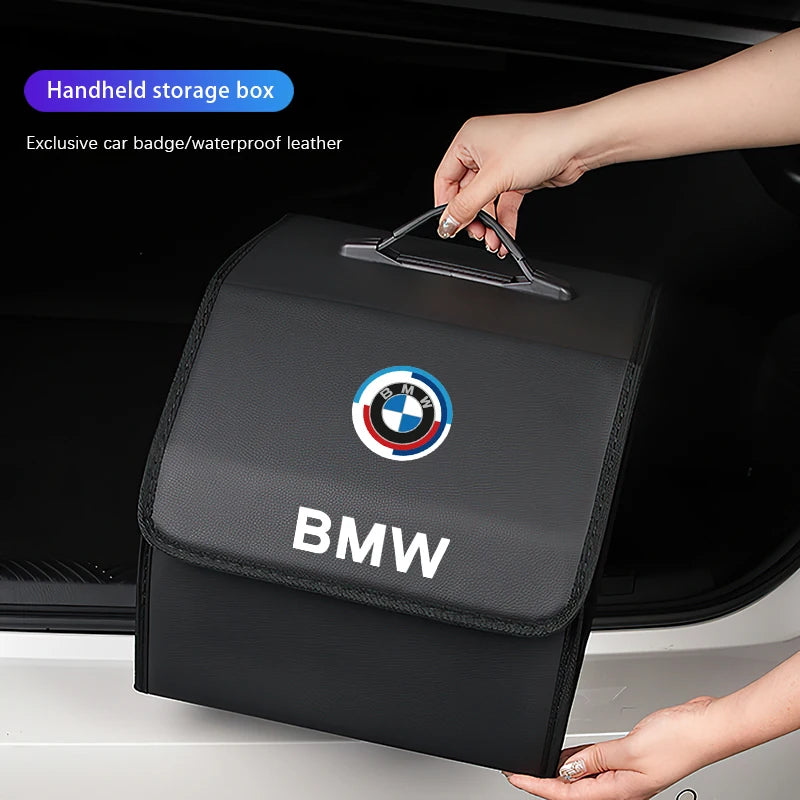 Car Trunk Storage Box High-capacity Leather Organizer Case For BMW E46 E90 E60 F30 F10 E39 E36 F20 G20 G30 E92 E87 E91 X5 E70 X3