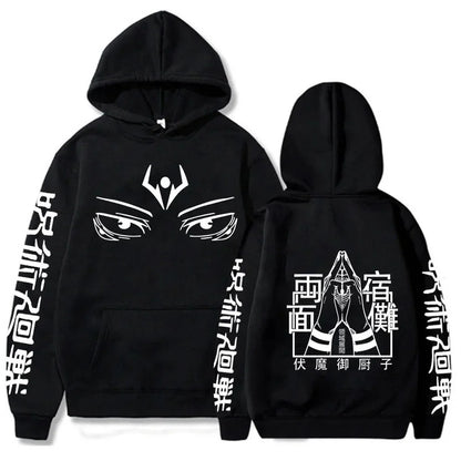 Japan Anime Jujutsu Kaisen Men Women Hoodies Satoru Gojo Loose Sweatshirt Unisex Autumn Warm Casual Streetwear