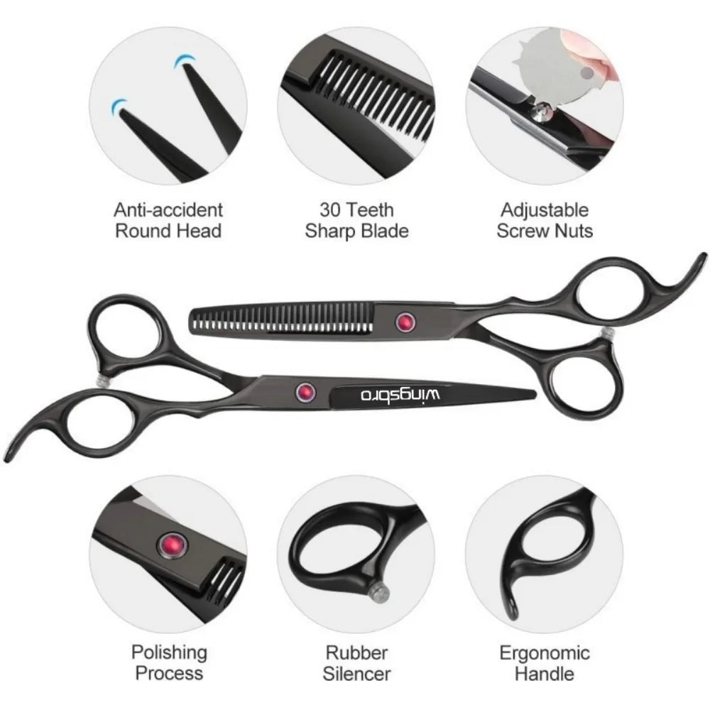Japanese Hair Scissors Set Hairdressing Scissors kit Hairdresser Shaver Haircut Scissors Halalzen