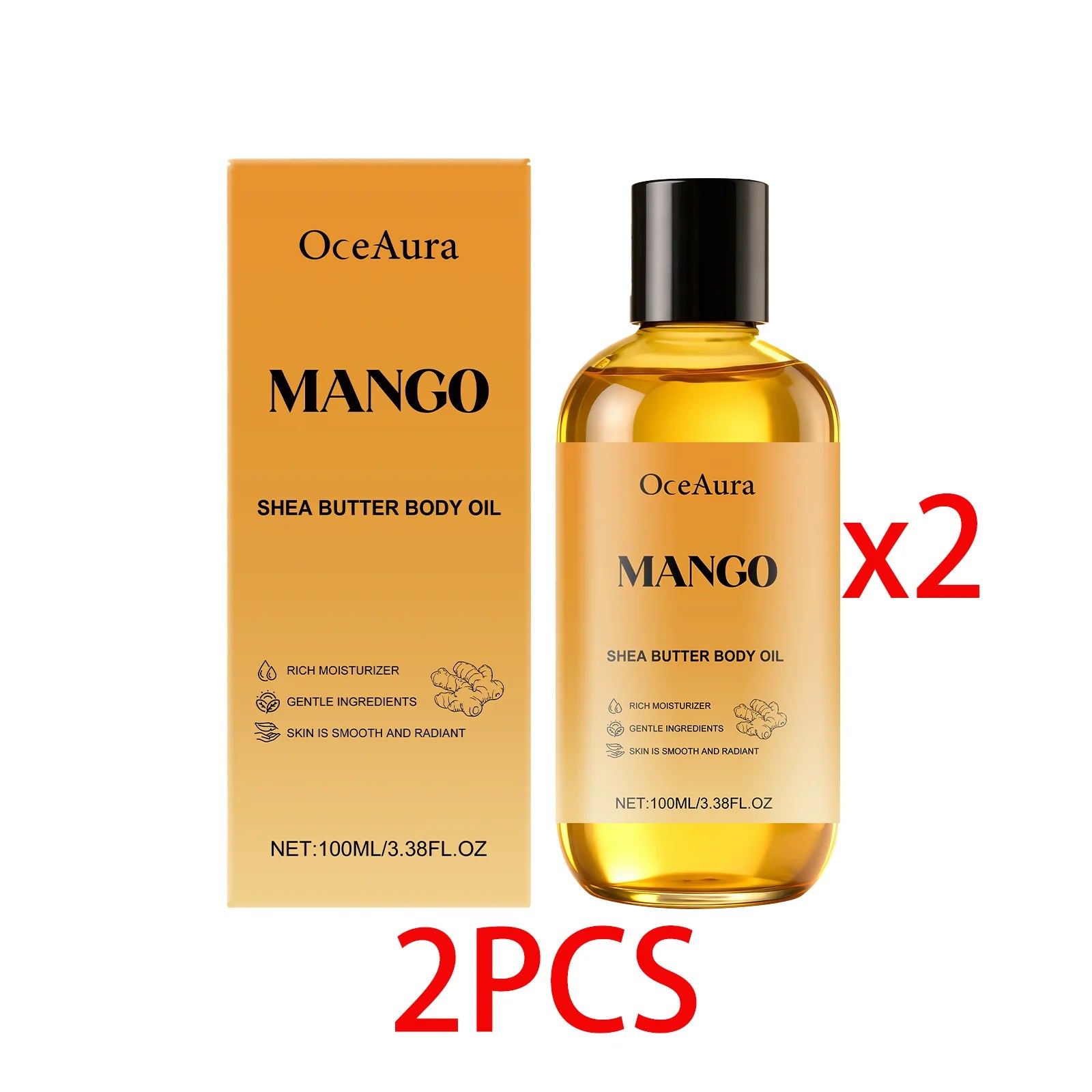 Mango Shea Butter Relaxing Massage Oil Moisturizing Body Skin Smoothing Soft Stress Relief Muscle Sore Help Sleep Fragrance Oil