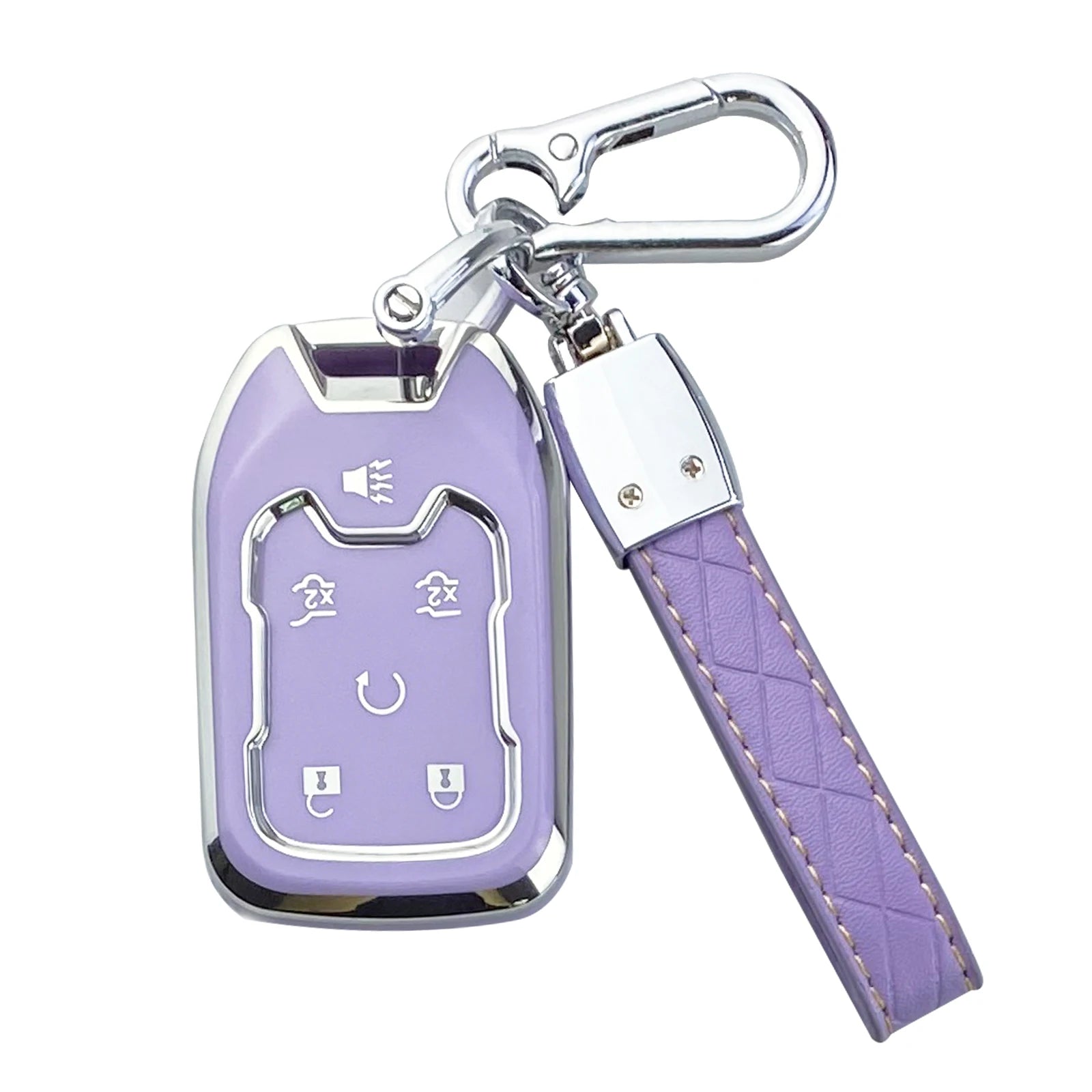 key fob cover case Compatible with Chevy Chevrolet Silverado Suburban Tahoe GMC Yukon/Yukon XL Terrain Acadia shell keychain