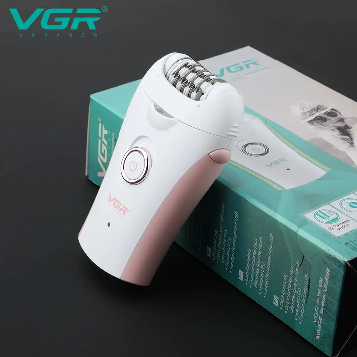 VGR 705 Epilator Professional Epilator Hair Remover Rechargeable Hair Remover Women Hair Remover Portable Electric Epilator Halalzen