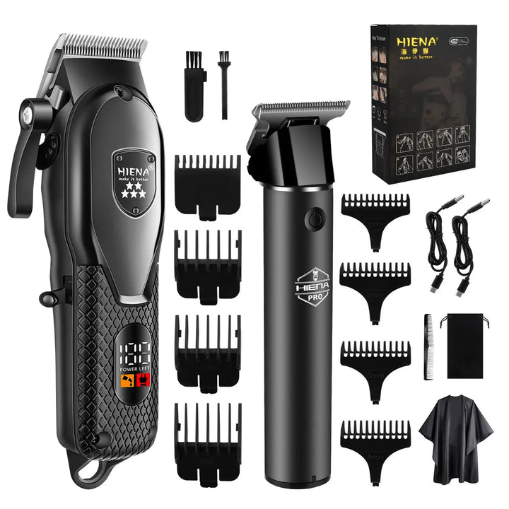 hiena Hair Clipper Kit for Men Electric Shaver Hair Trimmer Professional Cutting Machine Hair Trimmer with LCD Digital Display Halalzen
