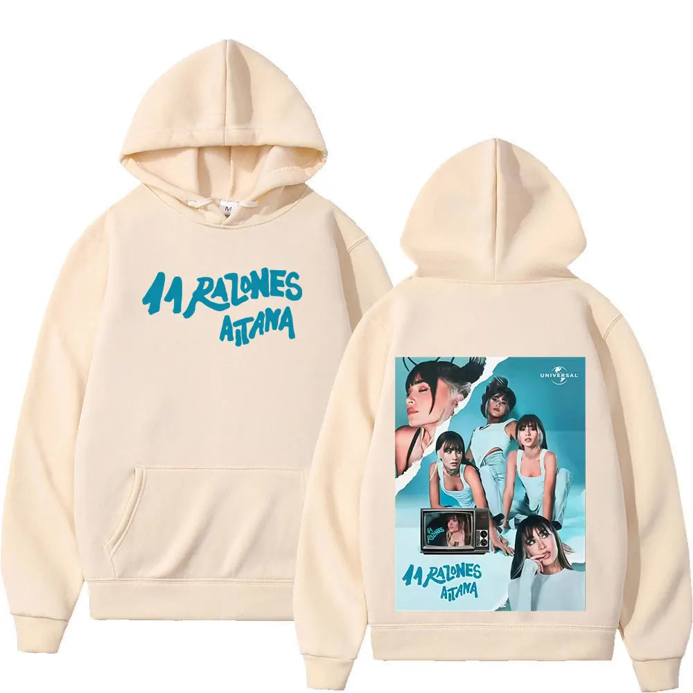 Singer Aitana Ocana Tour 2025 Graphic Hoodie Men's Women Fashion Clothing Hoodies Long-sleeved High-quality Casual Sportswear