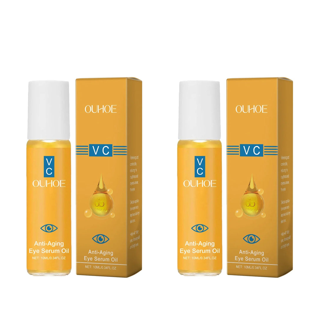 Anti Aging Eye Serum Oil Brightening Firming Fade Fine Lines Remove Puffiness Dark Circles Hydrating Smooth VC Eye Essence Oil Halalzen