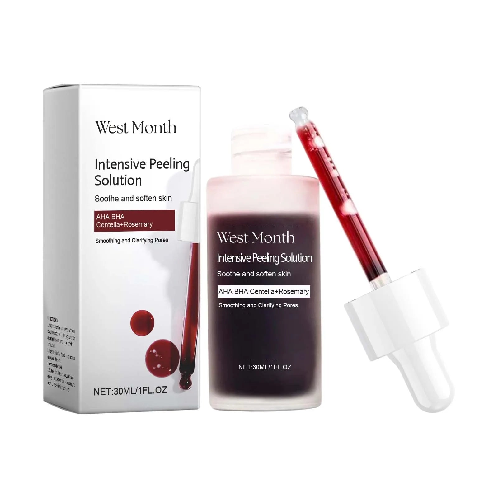 Peeling Face Serum Anti Acne Brightening Exfoliating Shrink Pores Salicylic Acid AHA Serum Reduces Blackheads Smoothing Facial