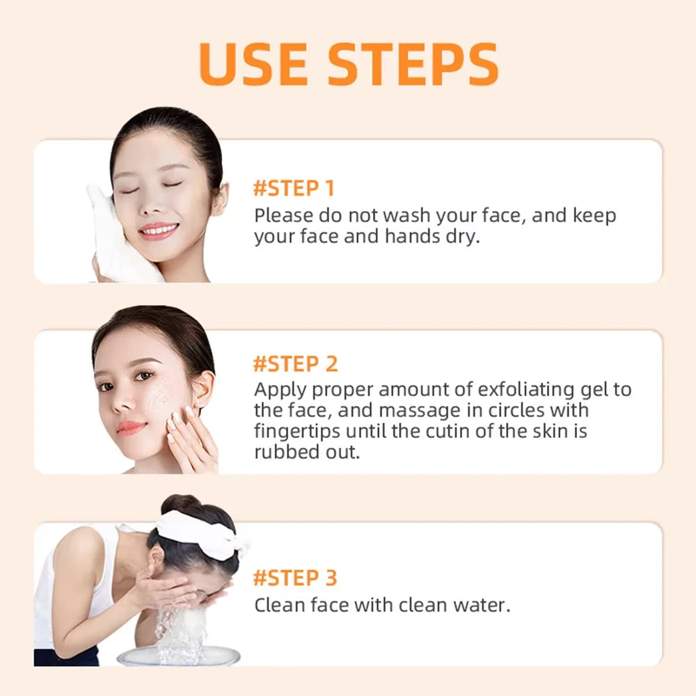 50g Orange Exfoliating Gel Dead Spot Remover Brighten Peeling Gentle Repair Scrub Whiten Moisturizer Hydrating Korean Skin Care