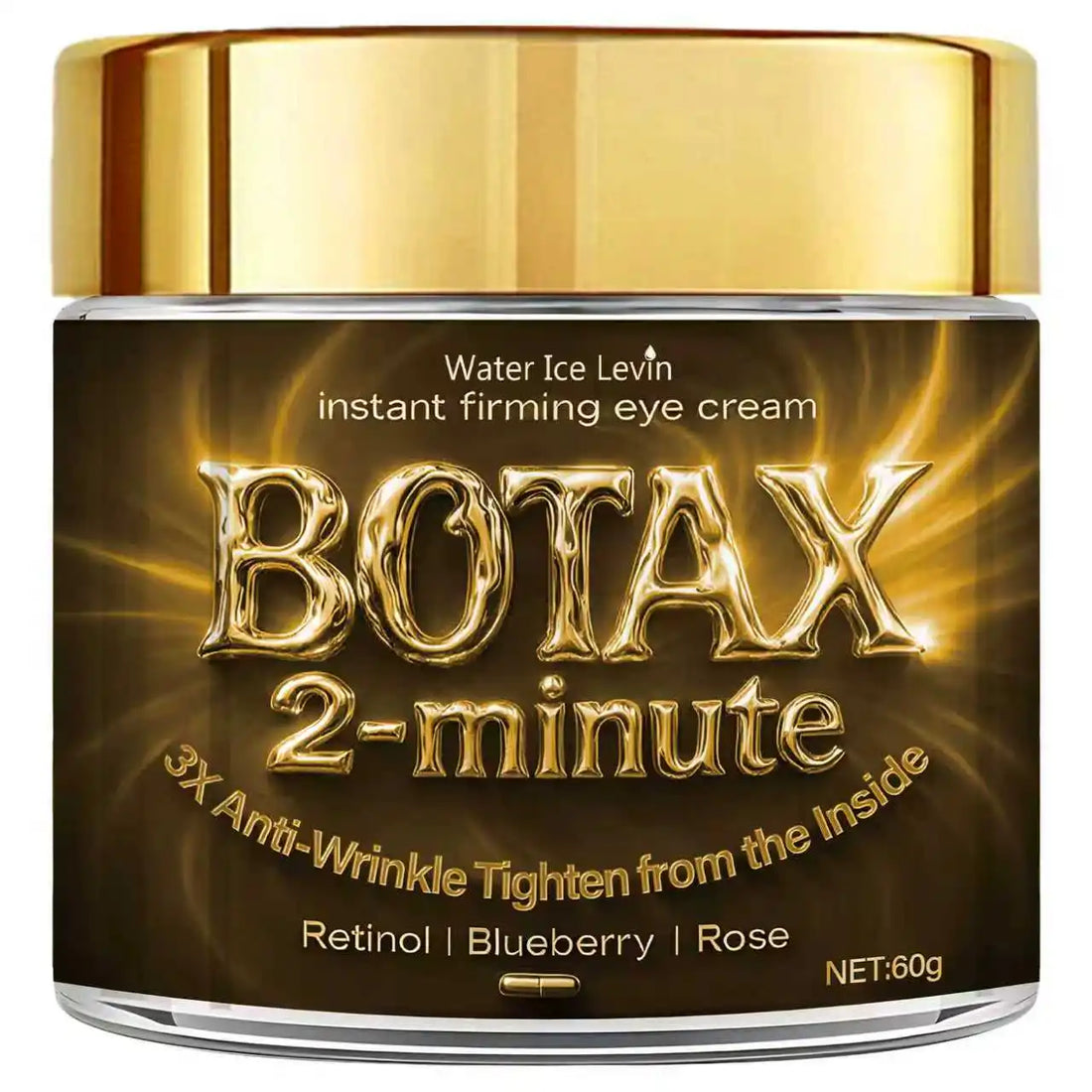 Water Ice Levin Instant Firming Eye Cream - 2-Minute Anti-Aging Treatment with Bee Venom & Retinol for Smooth Skin