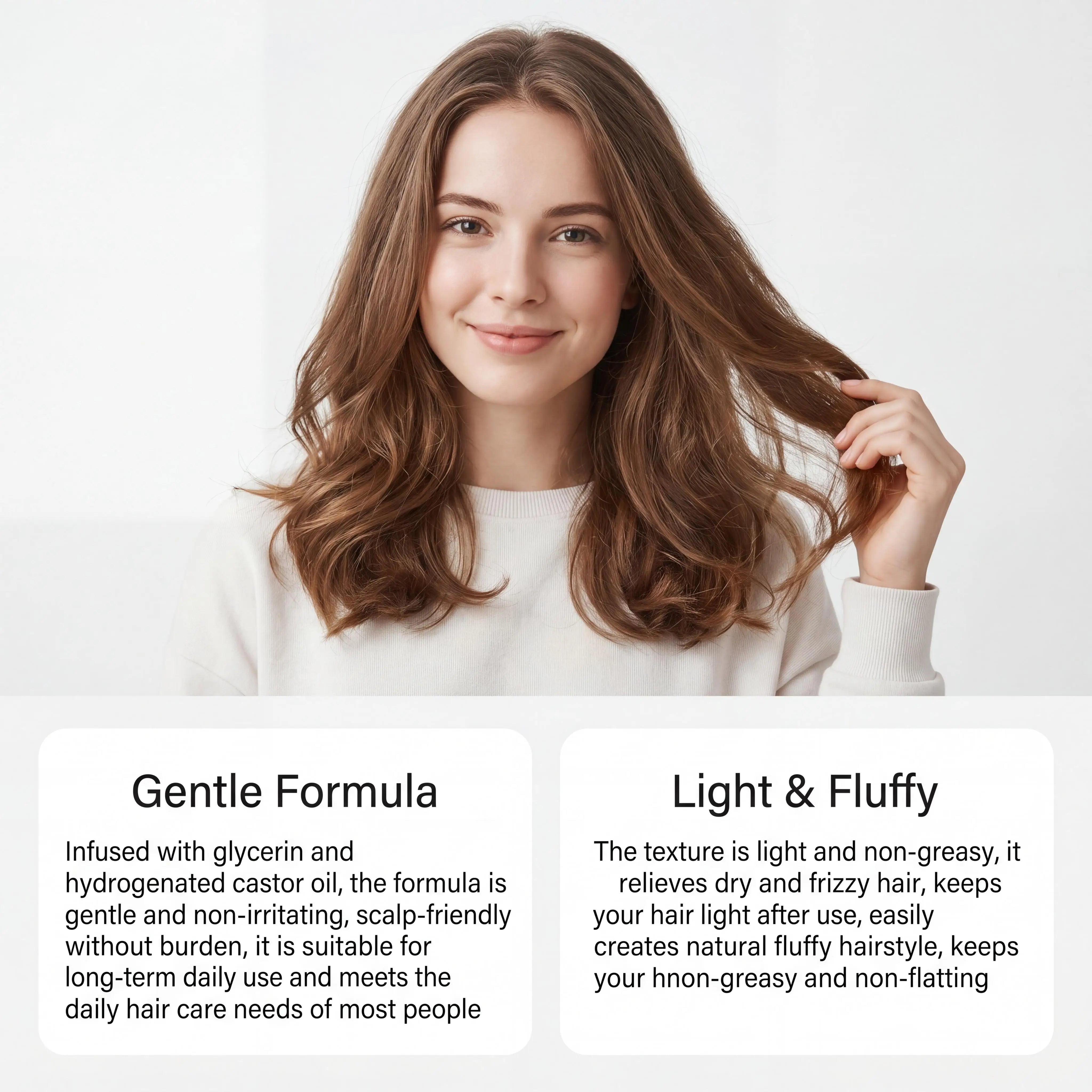 Fluffy Hair Serum With Built-In Brush Nourishing Scalp Hydrate Strengthening Volumizing Essence Korean Hair Care Scalp Massager