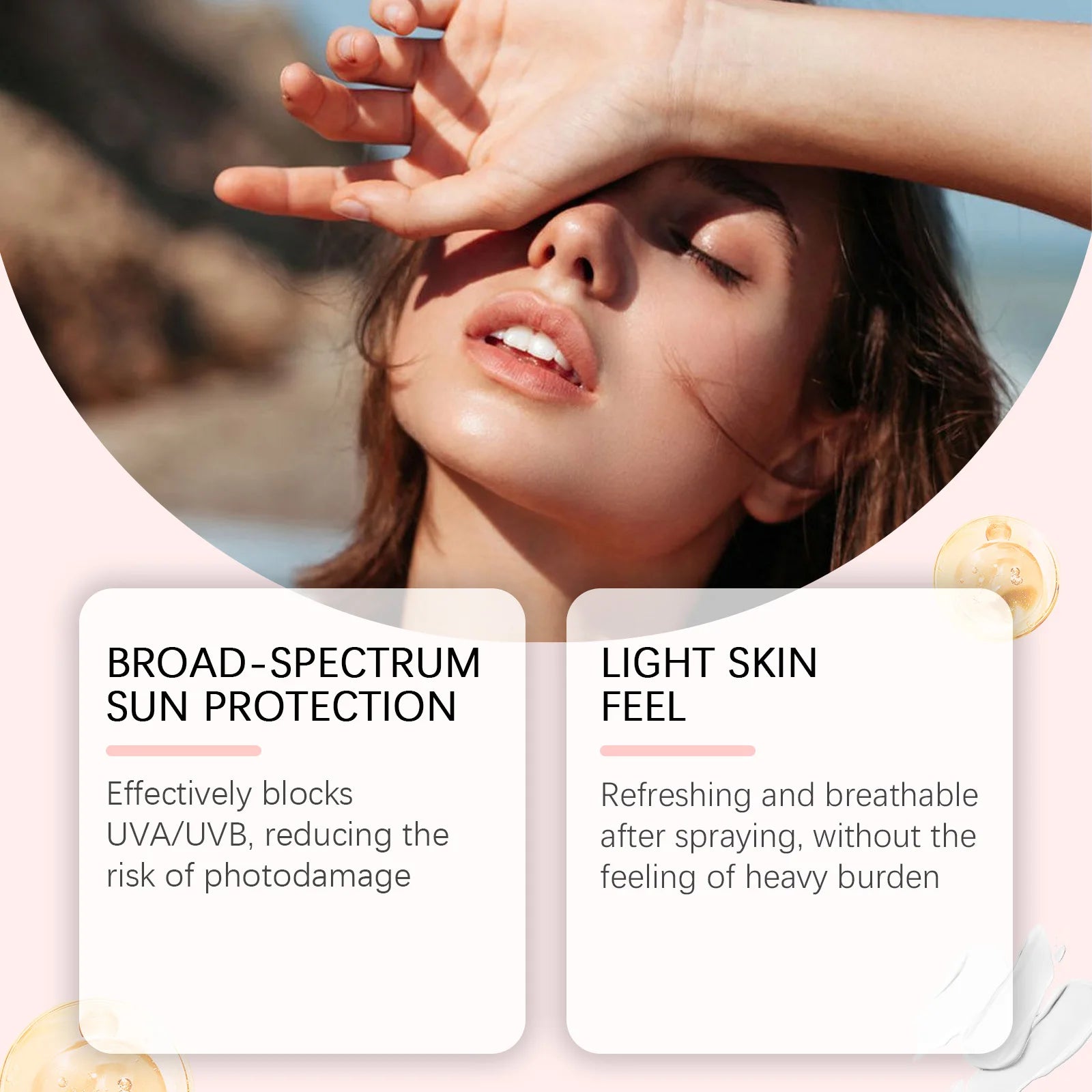 Korean Facial Sunscreen Spf 42 Body Uv Protection Serum Soothe Dryness Hydrating Smooth Skin Prevent Tanning Sun Block Cream Halalzen