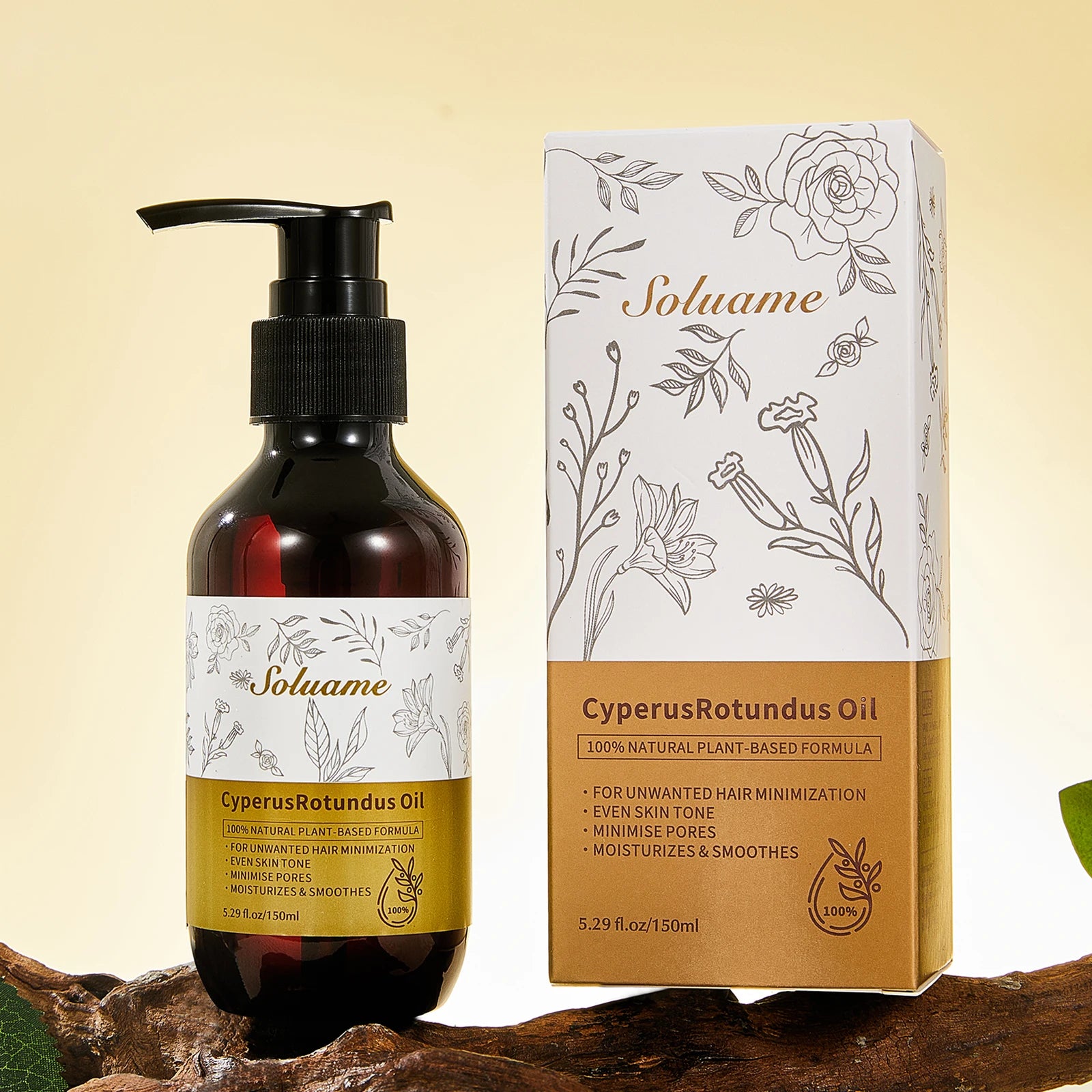 Cyperus Rotundus Oil, Reduces Body Hair Growth, Gentle and Non-Irritating, Cools the Skin & Post-Shave Oil