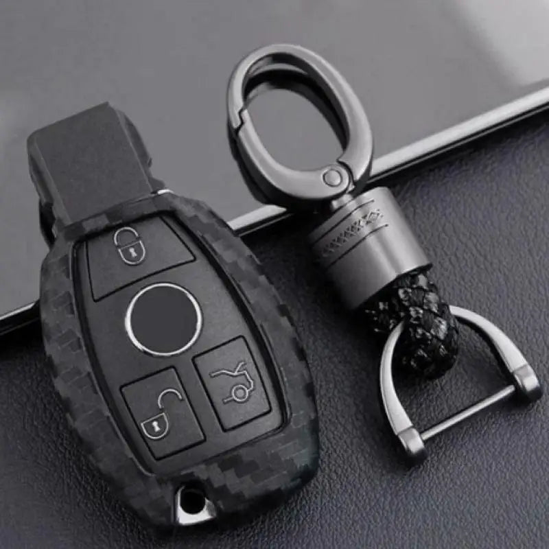 TPU Carbon Fiber Car Key Case Cover For Mercedes Bnez CLA GLC GLA GLK W203 W210 W211 W204 W176 A B C R Class AMG Accessories