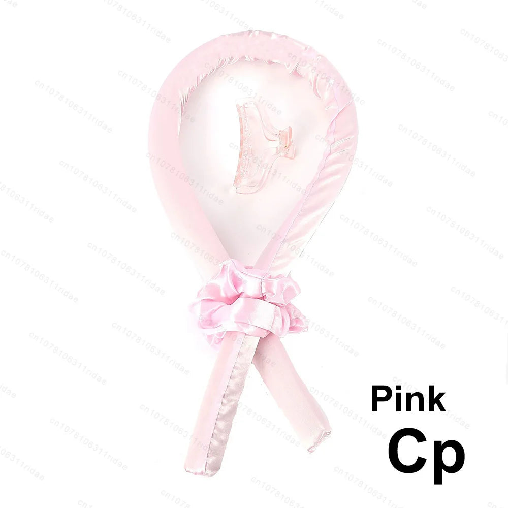 Heatless Curling Rod Night Cap No Heat Ribbon Lazy Hair Curlers Headband Hair Rollers Sleeping Soft Headband Hair Styling Tools Halalzen