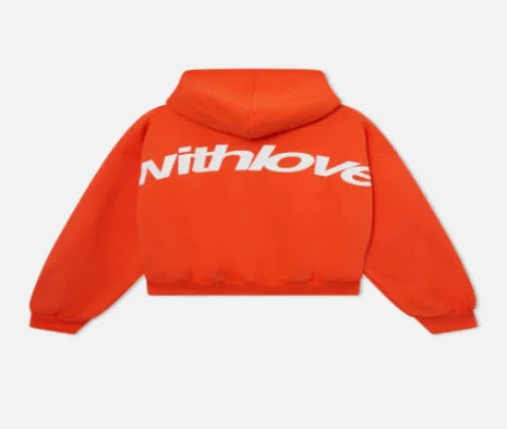 Letter printed hooded sweatshirt hip-hop hooded jacket American retro long sleeved hooded sweatshirt sports shirt