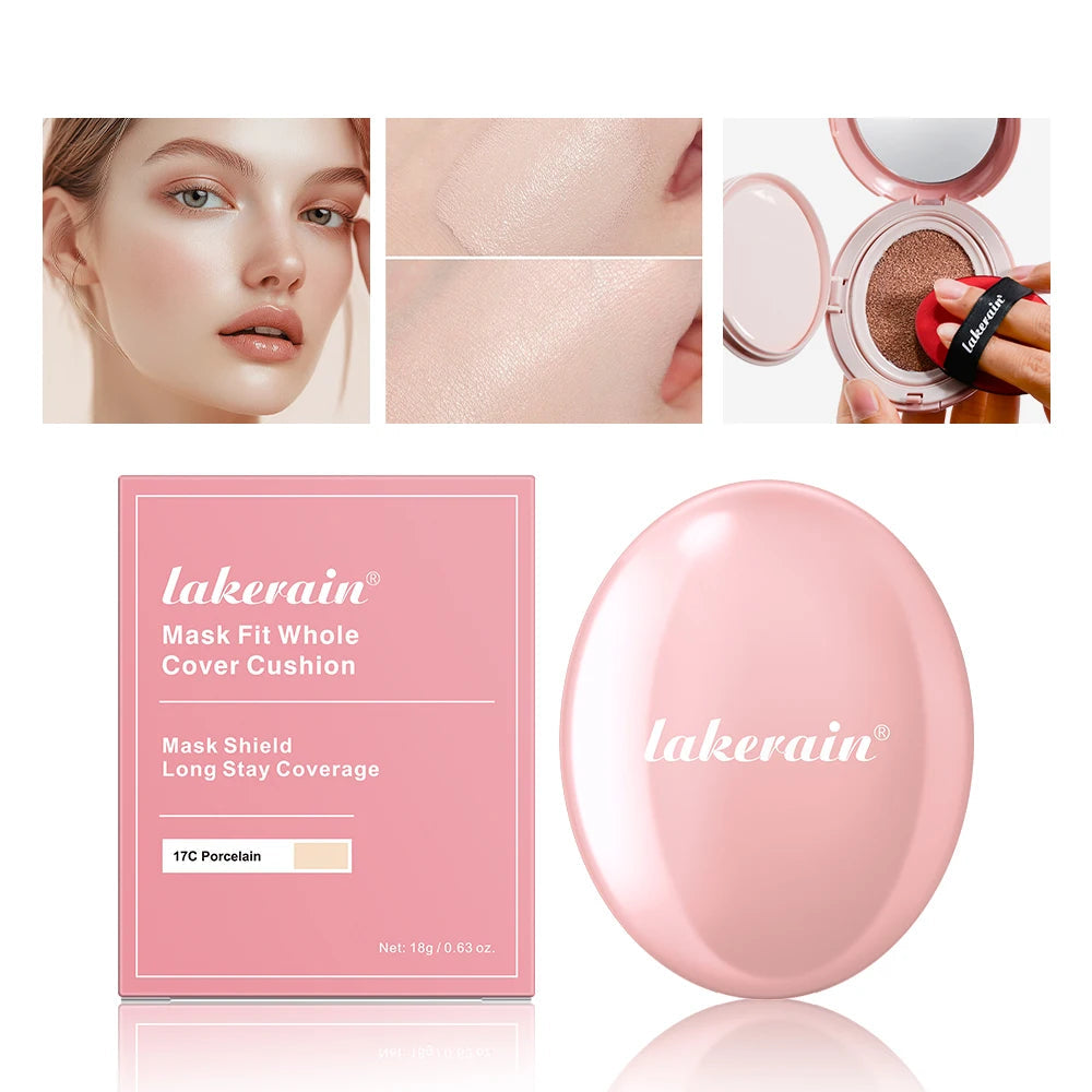 Lakerain Cushion Foundation Korean Makeup Base Mist Foundations Makeup Full Coverage Long-lasting Cc Cream Sunscreen Cosmetic Halalzen