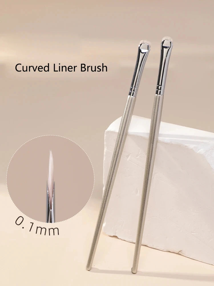 1pc Curved Eye Liner Make Up Brushes Precision Eyeliner Makeup Brush Eyelid Aegyo Sal Sharp Thin Small Eye Cosmetic Tools