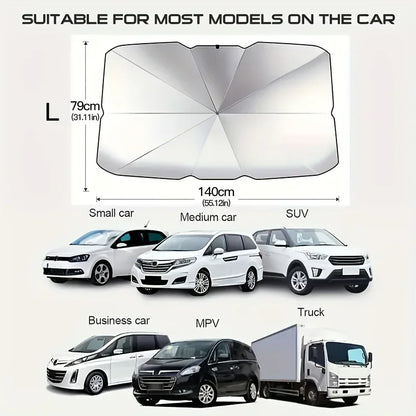 Protect Your Car From The Sun with This Portable, Foldable Car Windshield Sunshade