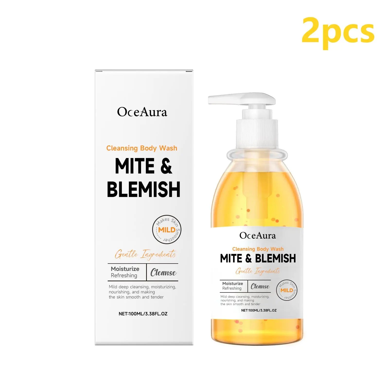 OceAura Shower Gel Body Wash Salicylic Acid Removes Skin Blemishes Anti Mite Oil Control Aloe Hydrating Clean Body Shower Gel Halalzen