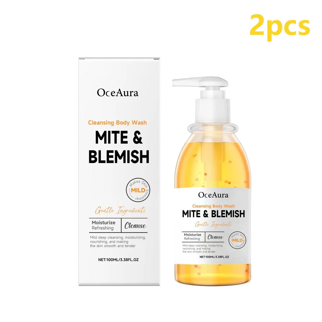 OceAura Shower Gel Body Wash Salicylic Acid Removes Skin Blemishes Anti Mite Oil Control Aloe Hydrating Clean Body Shower Gel Halalzen