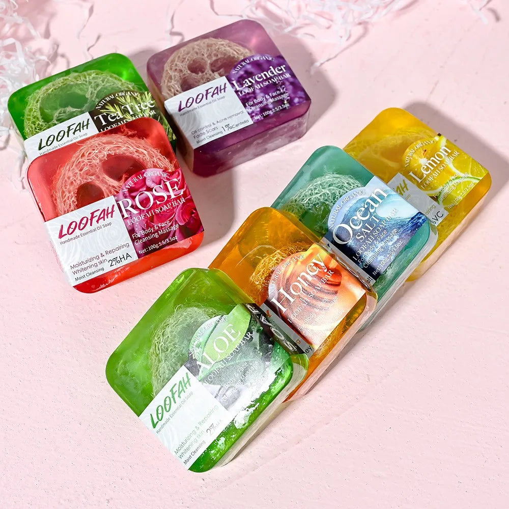 Loofah Honey Vitamin E Cleansing And Bath Essential Oil Soap, Plant Silk Melon Network Deeply Cleanses The Skin Halalzen