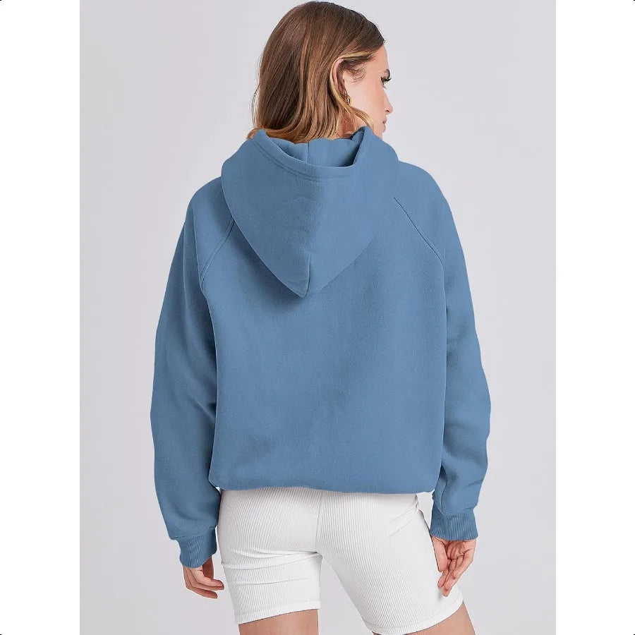 ANRAB Women Hoodies Oversized Fleece Long Sleeve Comfy Casual Basic Pullover Sweatshirts 2025 Fall Outfits Y2K Clothes