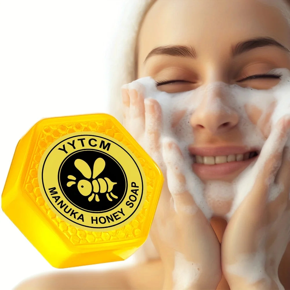 Manuka Honey Soap, Moisturizing and Hydrating Handmade Bath Soap, Cleansing Face, Body and Hand Soap 65g (2.29oz) Halalzen