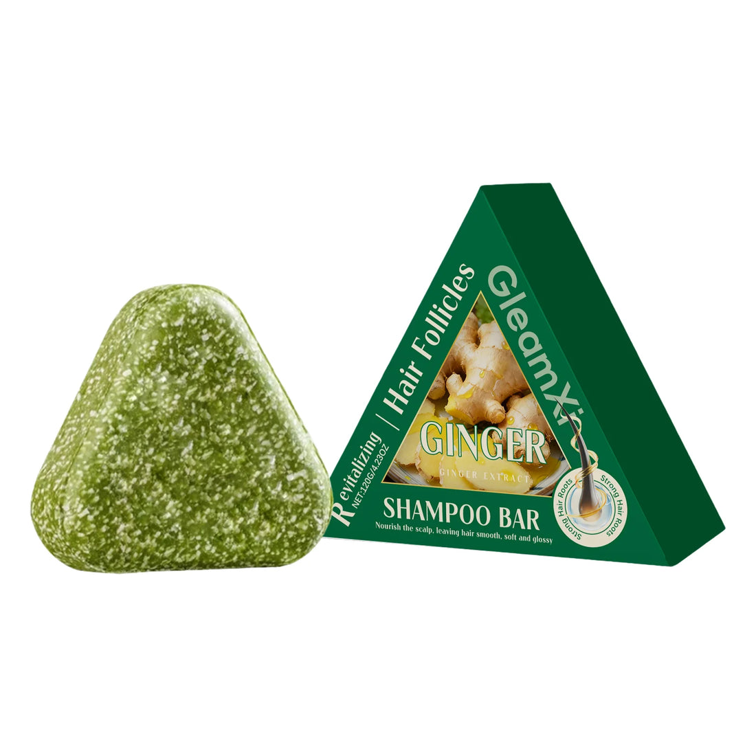 Gleamxi Ginger Shampoo Bar Anti Hair Loss Solid Soap Revitalize Hair Follicle Scalp Nourish Strengthen Hair Roots Shampoo Soap