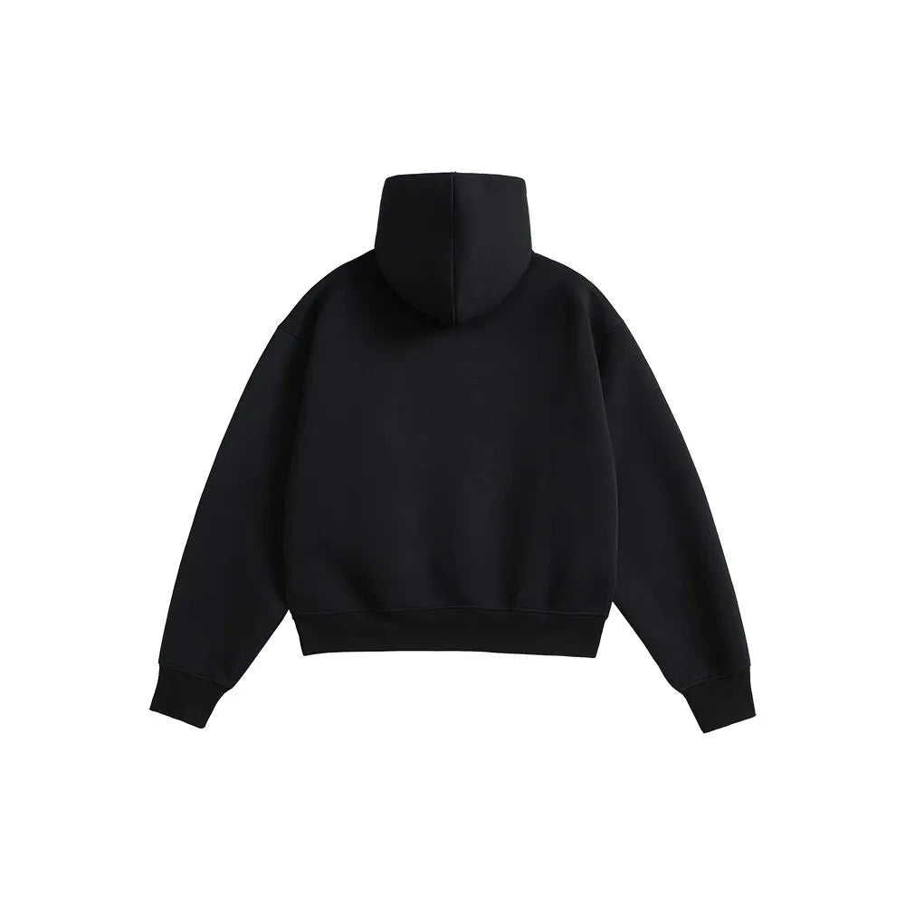 LAPPSTER Men Women Cleanfit Y2k Short Hooded Hoodies Korean Fashions 2000s Sweatshirts Tracksuit Grey Harajuku Big Pocket Hoodie