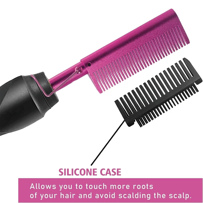 GOIPLE Electric Hot Comb Fast Heating Straightener Curling Iron Curler Brush Styling Tools for Hair Care Lace Wig Styling Set Halalzen