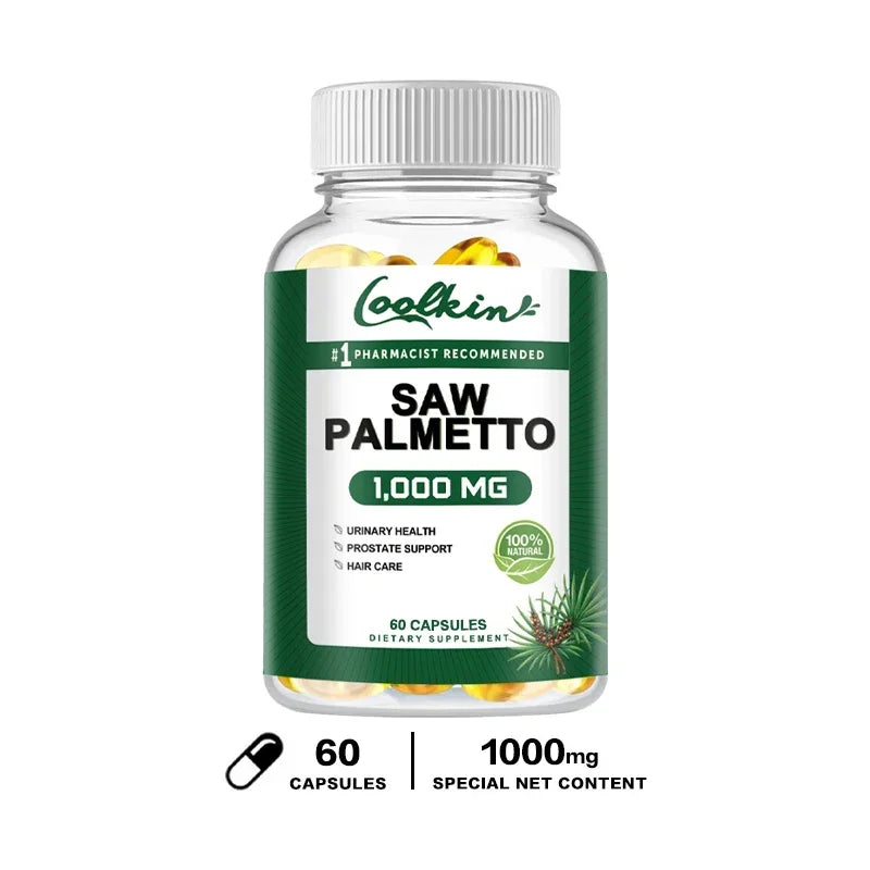 Saw Palmetto - Promotes Hair Growth, Prevents Hair Loss, Reduces Baldness, Supports Healthy Urination Frequency